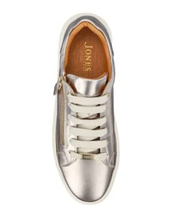Jones Bootmaker Leather Metallic Zip Chunky Trainers -Marksandspencer Sale Store Leather Metallic Zip Chunky Trainers 2