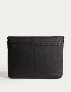 Leather Pebble Grain Messenger Bag -Marksandspencer Sale Store Leather Pebble Grain Messenger Bag 2