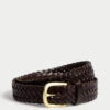 Leather Plaited Belt -Marksandspencer Sale Store Leather Plaited Belt