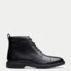 Clarks Leather Side Zip Casual Boots