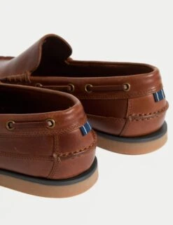 Leather Slip-On Boat Shoes -Marksandspencer Sale Store Leather Slip On Boat Shoes 2