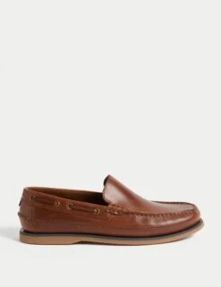 Leather Slip-On Boat Shoes