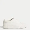 Leather Slip-On Trainers With Freshfeet™ -Marksandspencer Sale Store Leather Slip On Trainers with Freshfeet