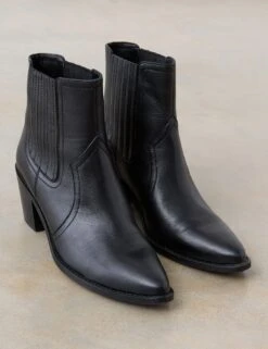 Leather Western Block Heel Ankle Boots 12 Leather Western Block Heel Ankle Boots -Marksandspencer Sale Store Leather Western Block Heel Ankle Boots 2