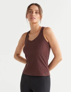 Leera Cotton Rich Rib Scoop Neck Vest Top -Marksandspencer Sale Store Leera Cotton Rich Rib Scoop Neck Vest Top 2