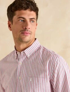 Joules Lightweight Pure Cotton Striped Oxford Shirt -Marksandspencer Sale Store Lightweight Pure Cotton Striped Oxford Shirt 4