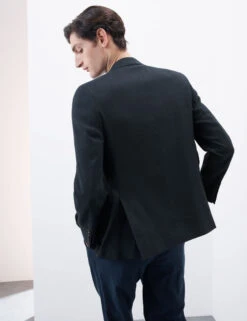 Linen Blend Check Blazer -Marksandspencer Sale Store Linen Blend Check Blazer 4