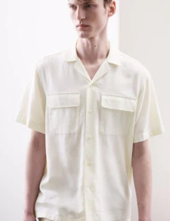 Linen Blend Cuban Collar Shirt -Marksandspencer Sale Store Linen Blend Cuban Collar Shirt 5
