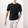 Linen Blend Textured Knitted T-Shirt -Marksandspencer Sale Store Linen Blend Textured Knitted T Shirt