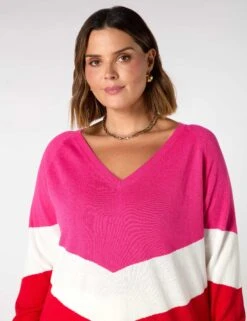 Linen Rich Colour Block Relaxed Jumper -Marksandspencer Sale Store Linen Rich Colour Block Relaxed Jumper 4
