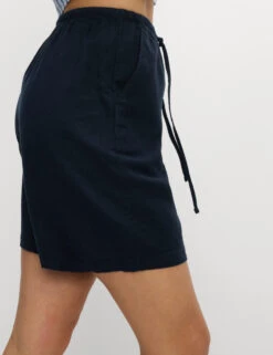 Linen Rich High Waisted Shorts -Marksandspencer Sale Store Linen Rich High Waisted Shorts 4