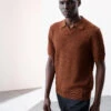 Linen Rich Knitted Open Neck Polo Shirt -Marksandspencer Sale Store Linen Rich Knitted Open Neck Polo Shirt