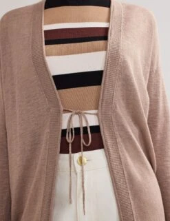 Linen Rich Longline Cardigan -Marksandspencer Sale Store Linen Rich Longline Cardigan 5