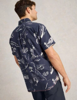 WHITE STUFF Linen Rich Print Short Sleeve Shirt 13 WHITE STUFF Linen Rich Print Short Sleeve Shirt -Marksandspencer Sale Store Linen Rich Print Short Sleeve Shirt 3