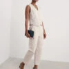 Linen Rich Straight Leg Ankle Grazer Trousers -Marksandspencer Sale Store Linen Rich Straight Leg Ankle Grazer Trousers