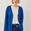 MONSOON Linen Rich V-Neck Midi Cardigan