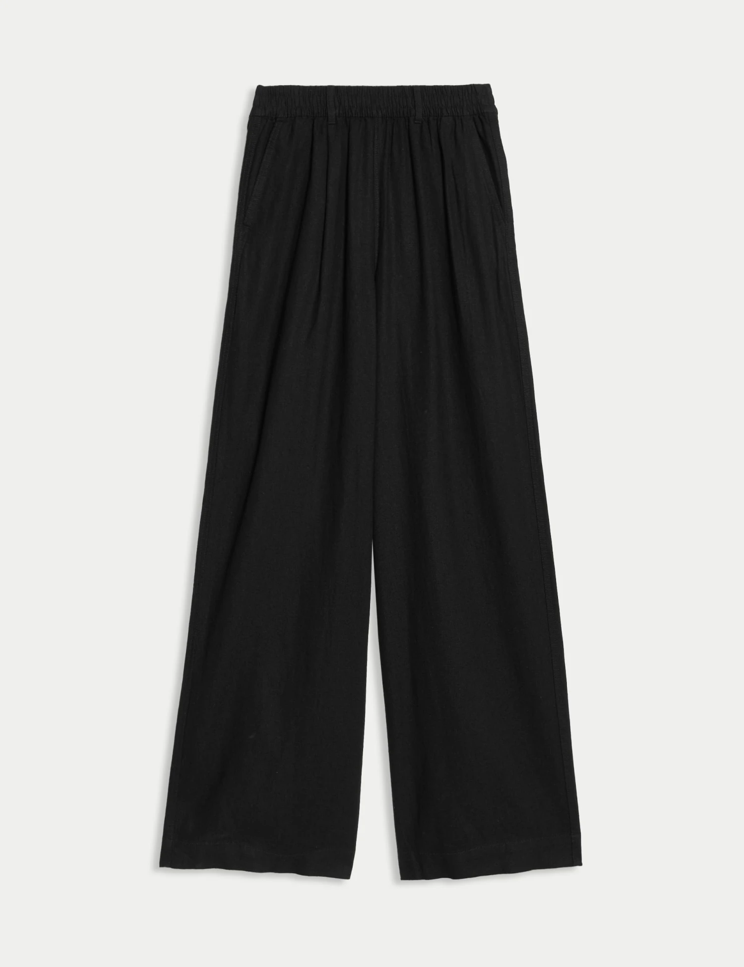 Linen Rich Wide Leg Trousers 2 Linen Rich Wide Leg Trousers - Image 2