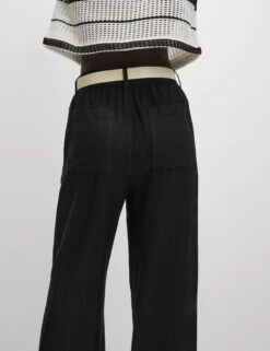 Linen Rich Wide Leg Trousers