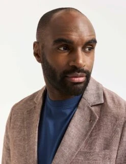 Scotch & Soda Linen And Cotton Blend Blazer -Marksandspencer Sale Store Linen and Cotton Blend Blazer 4