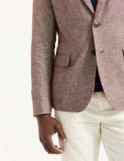 Scotch & Soda Linen And Cotton Blend Blazer -Marksandspencer Sale Store Linen and Cotton Blend Blazer 6