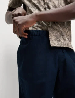 Loose Fit Cotton Linen Blend Elasticated Trousers -Marksandspencer Sale Store Loose Fit Cotton Linen Blend Elasticated Trousers 2
