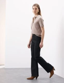 Lyocell Blend High Waisted Flared Jeans -Marksandspencer Sale Store Lyocell Blend High Waisted Flared Jeans 6