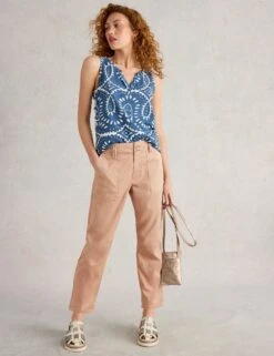 WHITE STUFF Lyocell Rich Cropped Trousers