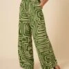 Lyocell Rich Geometric Elasticated Waist Trousers -Marksandspencer Sale Store Lyocell Rich Geometric Elasticated Waist Trousers