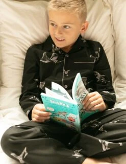 Cyberjammies Cotton Rich Shark Print Pyjamas (2-13 Yrs) -Marksandspencer Sale Store MS 01 T83 8015T Y0 X EC 1