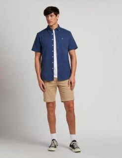 Farah Cotton Blend Oxford Shirt -Marksandspencer Sale Store MS 10 T18 9718S F3 X EC 1