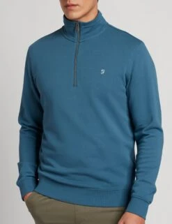 Farah Organic Cotton Half Zip Sweatshirt