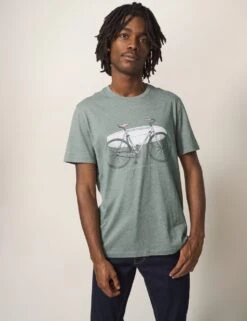 WHITE STUFF Pure Cotton Bike Graphic Crew Neck T-Shirt