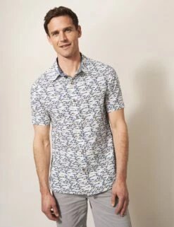 WHITE STUFF Pure Cotton Shark Print Shirt