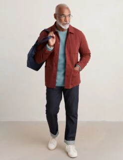 Organic Cotton Textured Crew Neck Jumper -Marksandspencer Sale Store MS 10 T19 8012S E0 X EC 1