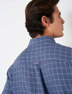 Pure Linen Check Shirt -Marksandspencer Sale Store MS 10 T19 8110S E2 X EC 2