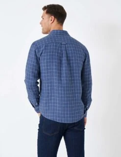 Pure Linen Check Shirt -Marksandspencer Sale Store MS 10 T19 8110S E2 X EC 3