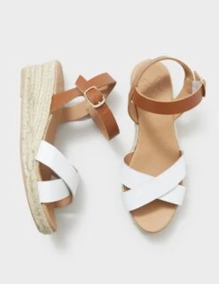 Leather Crossover Ankle Strap Espadrilles -Marksandspencer Sale Store MS 10 T19 8111S VS X EC 2