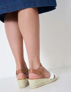 Leather Crossover Ankle Strap Espadrilles -Marksandspencer Sale Store MS 10 T19 8111S VS X EC 3