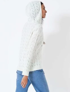 Pure Cotton Knitted Half Zip Hoodie -Marksandspencer Sale Store MS 10 T19 8115S Z0 X EC 2