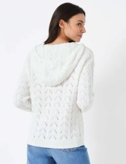 Pure Cotton Knitted Half Zip Hoodie -Marksandspencer Sale Store MS 10 T19 8115S Z0 X EC 3
