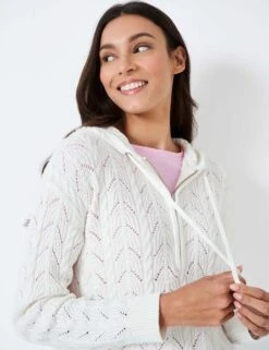 Pure Cotton Knitted Half Zip Hoodie -Marksandspencer Sale Store MS 10 T19 8115S Z0 X EC 4