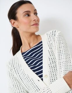 Pure Cotton V-Neck Button Front Cardigan -Marksandspencer Sale Store MS 10 T19 8126S KY X EC 4