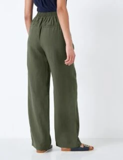 Linen Blend Pleat Front Wide Leg Trousers -Marksandspencer Sale Store MS 10 T19 8141E KH X EC 2