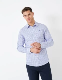 Regular Fit Cotton Rich Check Dress Shirt