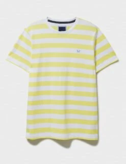 Pure Cotton Striped Crew Neck T-Shirt -Marksandspencer Sale Store MS 10 T19 8200S R0 X EC 90