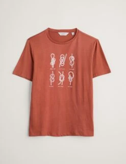 Organic Cotton Boat Graphic T-Shirt -Marksandspencer Sale Store MS 10 T19 8266S P0 X EC 90