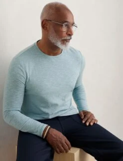 Organic Cotton Long Sleeve T-Shirt -Marksandspencer Sale Store MS 10 T19 8374S E0 X EC 1