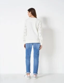 Pure Cotton Broderie Sweatshirt -Marksandspencer Sale Store MS 10 T19 8709S Z0 X EC 2