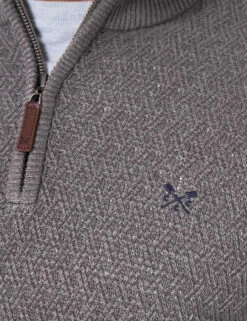 Pure Cotton Textured Half Zip Jumper -Marksandspencer Sale Store MS 10 T19 8764S M0 X EC 2