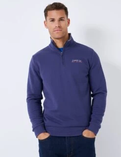 Cotton Rich Half Zip Sweatshirt